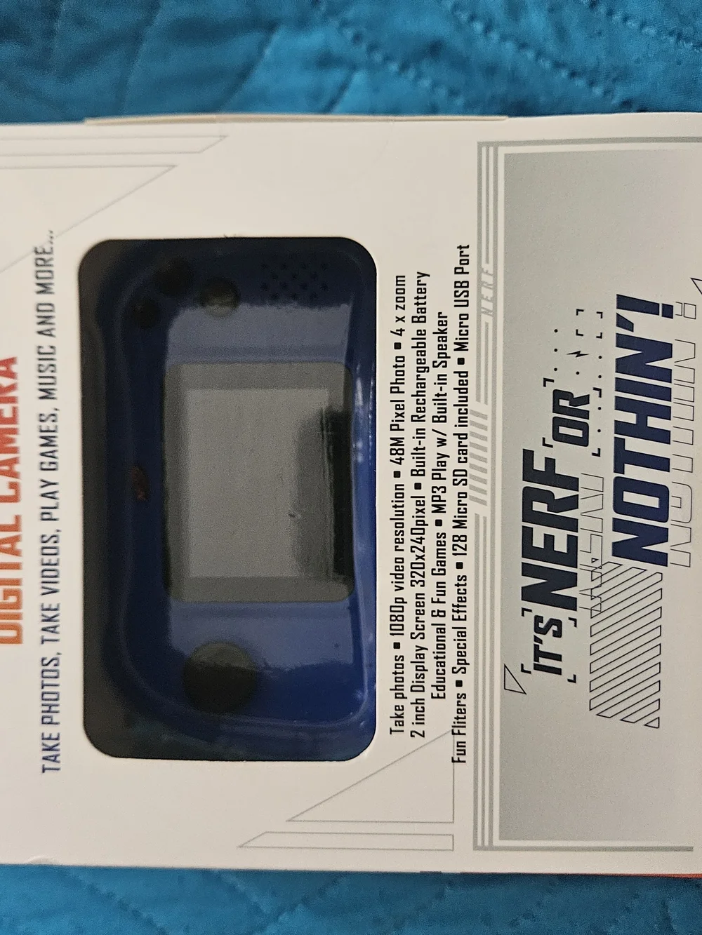 Nerf Kids Digital Camera in Blue and Black